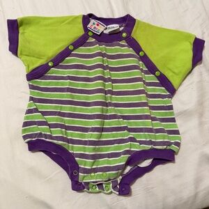 Vintage Circo 6 Months Striped Baby Bodysuit
